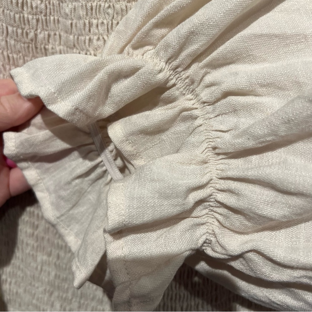 Ivy City Co Cream Lani Puff Sleeve Midi Dress - Picture 3 of 5